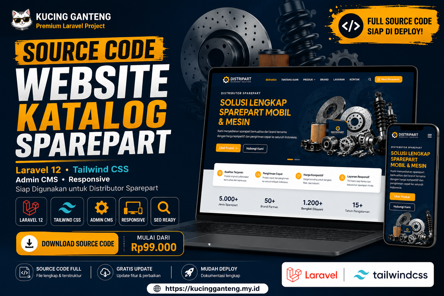 website perusahaan katalog sparepart