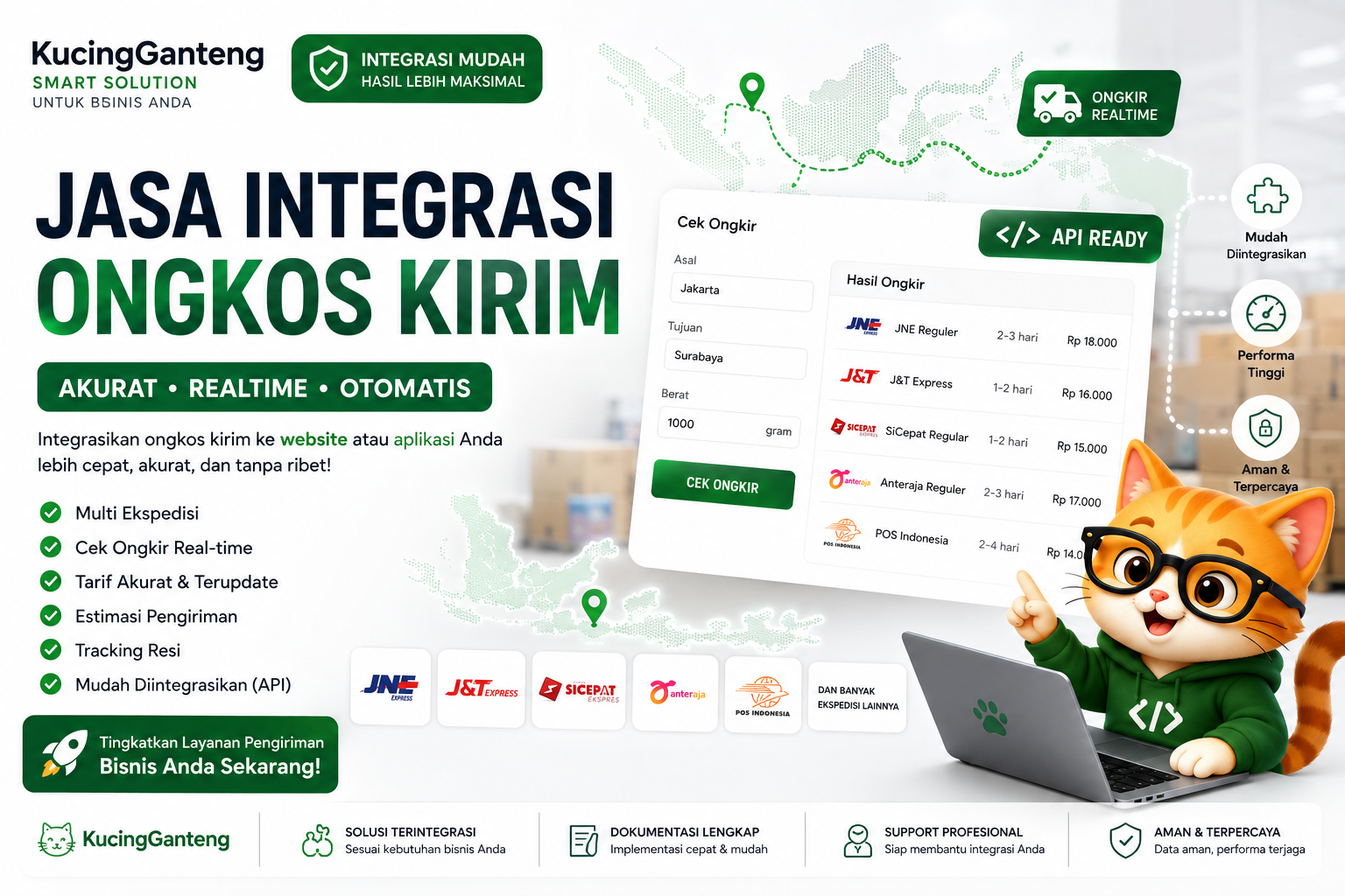 Jasa integrasi ongkos kirim