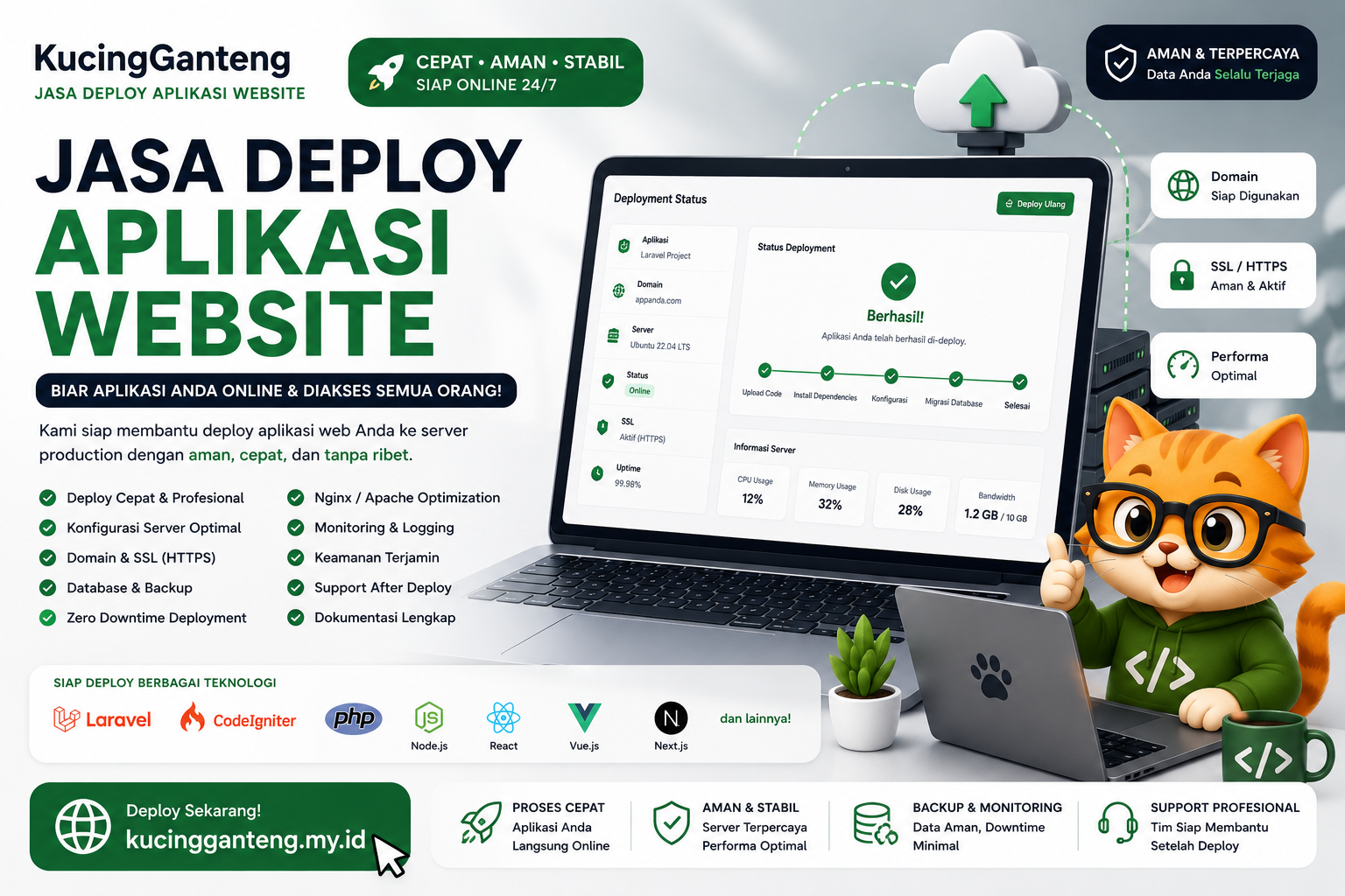 Jasa deploy aplikasi website